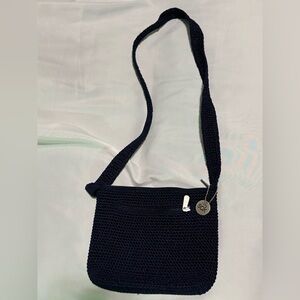 The Sak Purse Black 7” x 5” Crossbody Strap Woven 100% Nylon NEW Without Tags